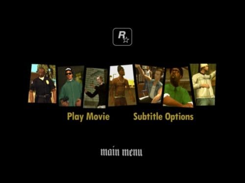 Главное меню GTA: San Andreas — The Introduction