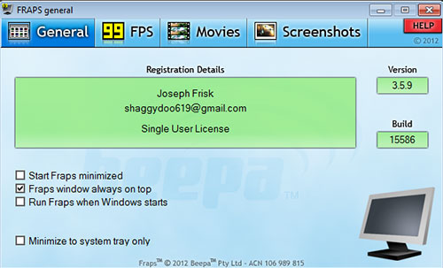 Fraps v3.5.9 Build 15586