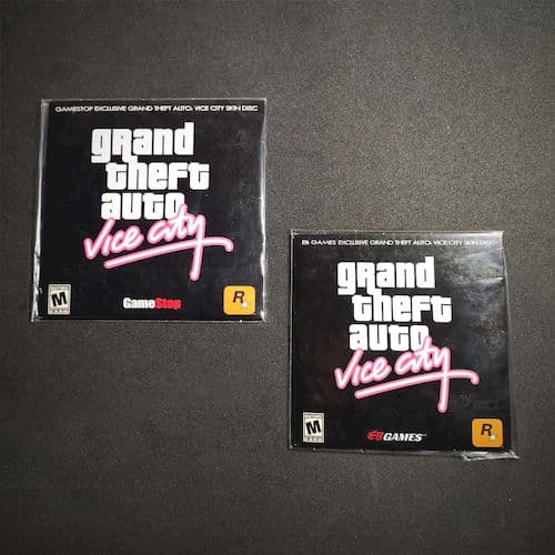 CD-диски с бонусами за предзаказ GTA: VC для ПК для магазинов GameStop и EB Games
