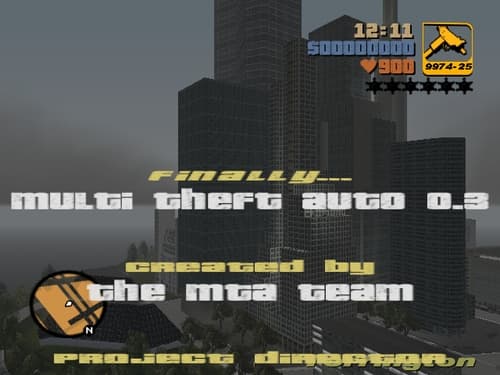 Начальные титры всех разработчиков GTA3:AM 0.3b