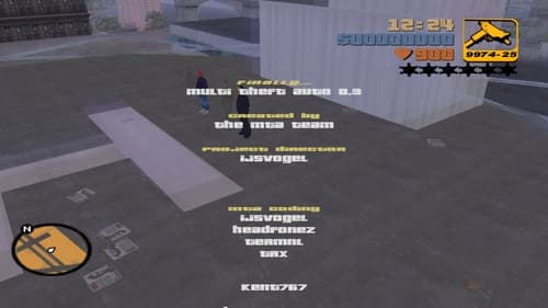 Заставка при выборе игроков для перестрелки в GTA3:MTA 0.3b