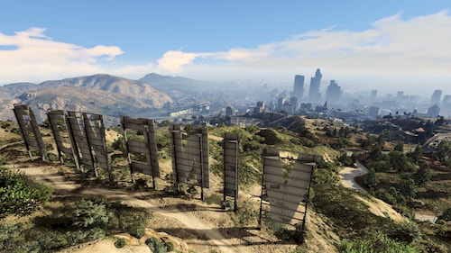 Вид с Vinewood очень хорош на новой графике